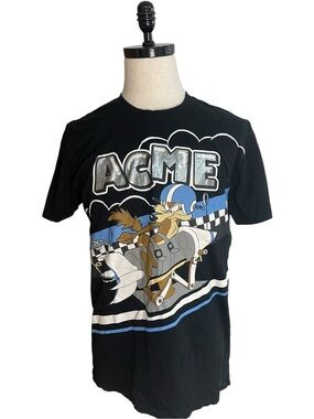 ACME Wiley Coyote Rocket Graphic Tee Black
